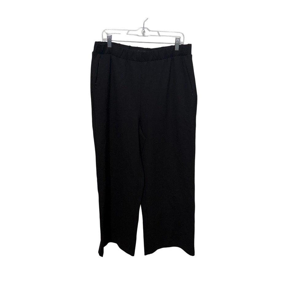 Universal Standard Wide Leg Pants Womens Size S 14-16 Black Elastic Waist